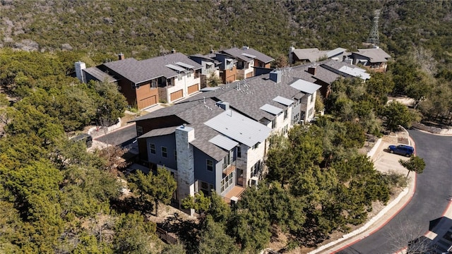 drone / aerial view with a residential view