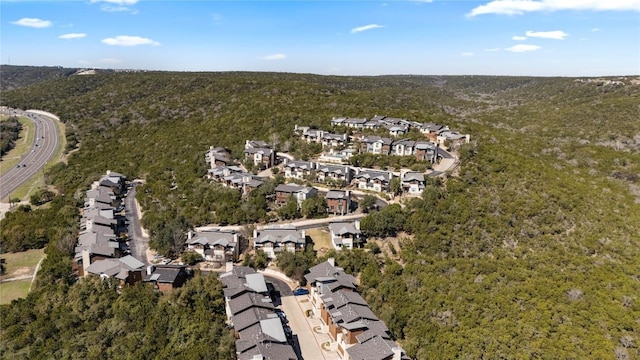 aerial view with a residential view