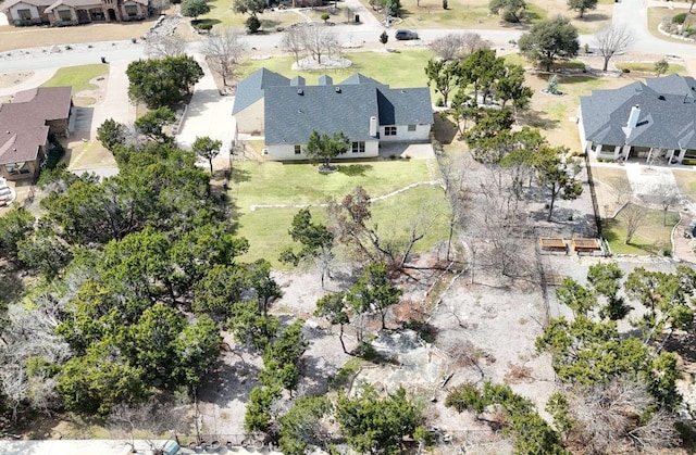 drone / aerial view with a residential view