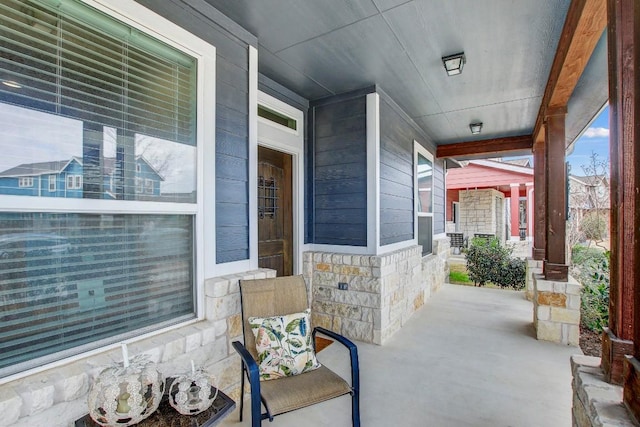 view of patio with covered porch