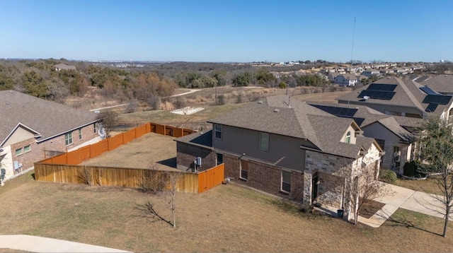 drone / aerial view with a residential view