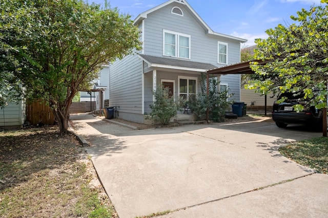 view of front of home featuring driveway