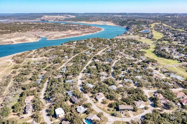 4113 Rimrock Dr, Lago Vista, TX 78645 - bird's eye view featuring a water view