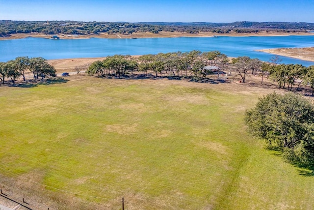 4113 Rimrock Dr, Lago Vista, TX 78645 - birds eye view of property featuring a water view