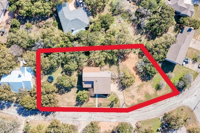 4113 Rimrock Dr, Lago Vista, TX 78645 - aerial overview of property's location with property parcel outlined