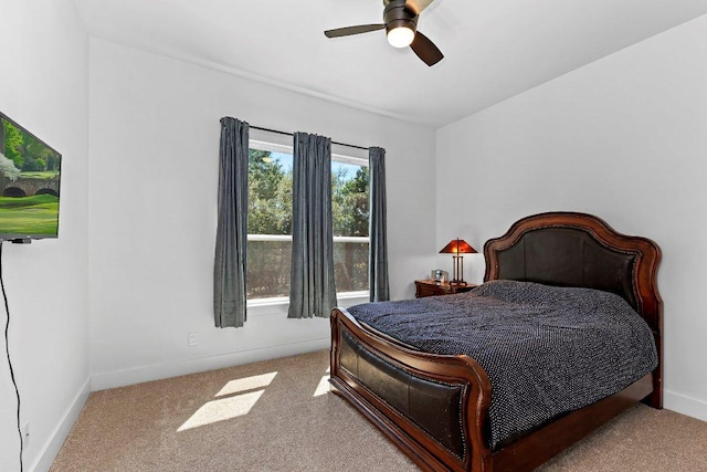 101 Saddle Mtn, Boerne, TX 78006 - bedroom with carpet flooring, baseboards, and ceiling fan