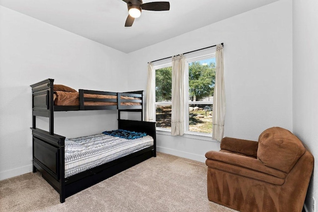 101 Saddle Mtn, Boerne, TX 78006 - carpeted bedroom featuring baseboards and a ceiling fan