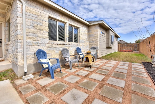 view of patio / terrace with a fenced backyard