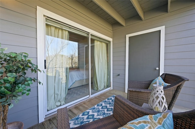 view of wooden deck