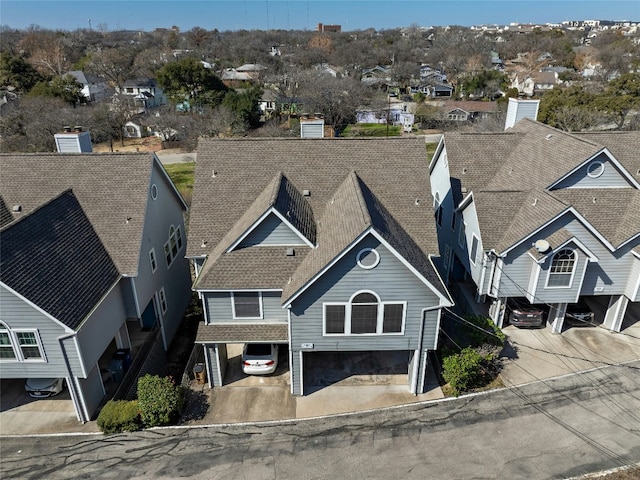 birds eye view of property featuring a residential view