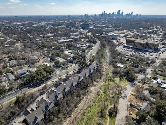 aerial view with a view of city