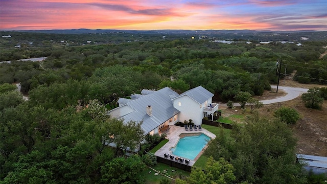 aerial view with a view of trees