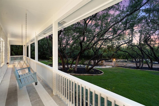 exterior space with a porch