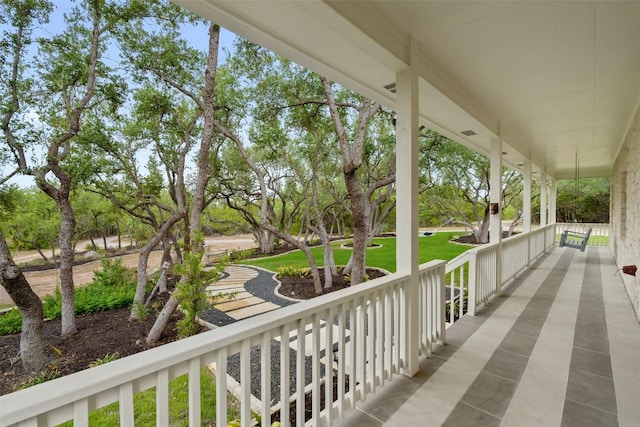 view of patio with covered porch