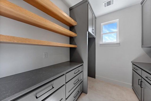 walk in closet featuring visible vents