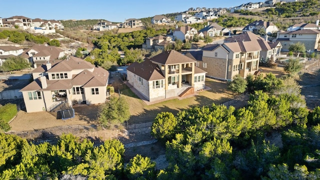 bird's eye view with a residential view