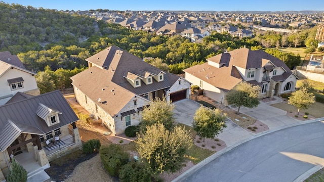 bird's eye view featuring a residential view