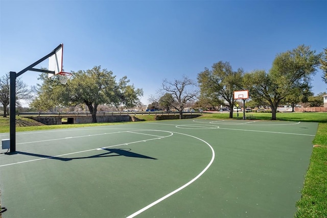 view of basketball court with community basketball court