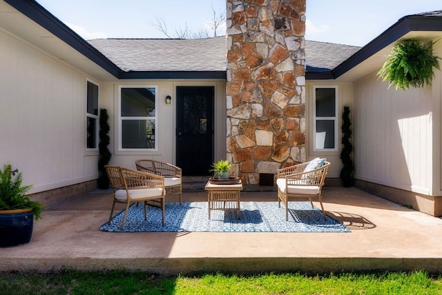 view of patio featuring outdoor lounge area