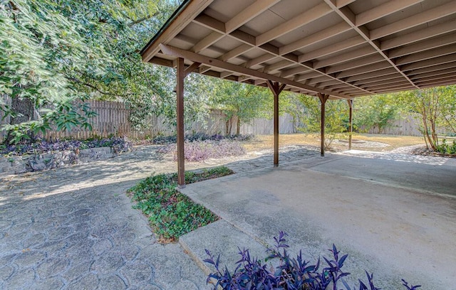 view of patio / terrace featuring a fenced backyard