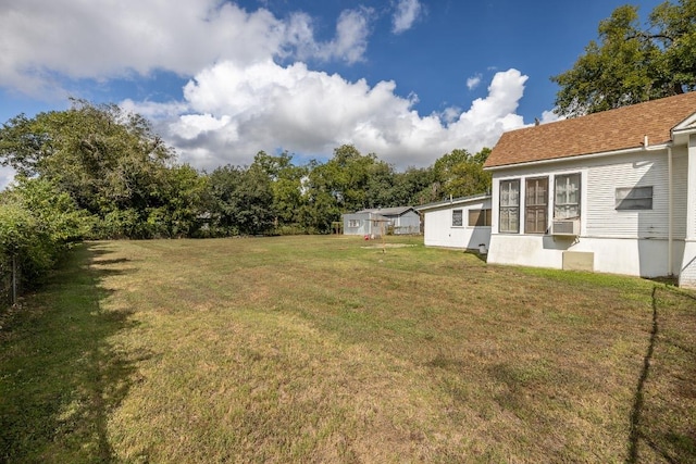 view of yard featuring cooling unit