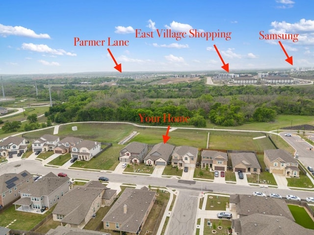 4805 Cressal Dr, Pflugerville, TX 78653 - aerial perspective of suburban area
