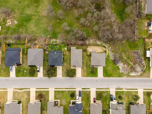 bird's eye view with a residential view