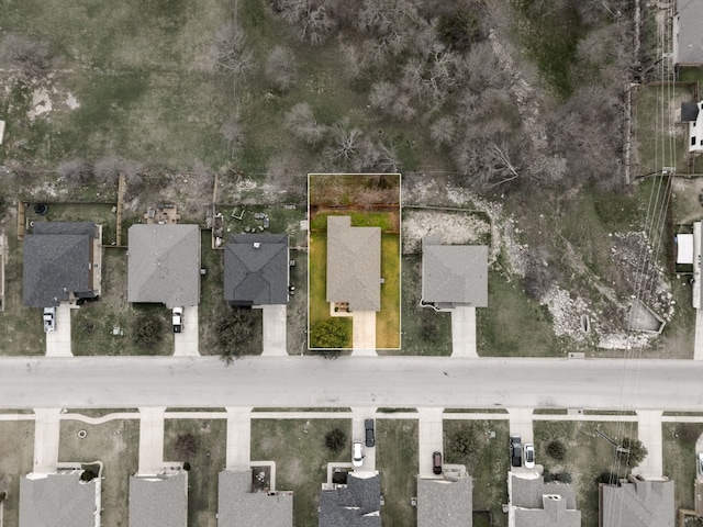 aerial view featuring a residential view