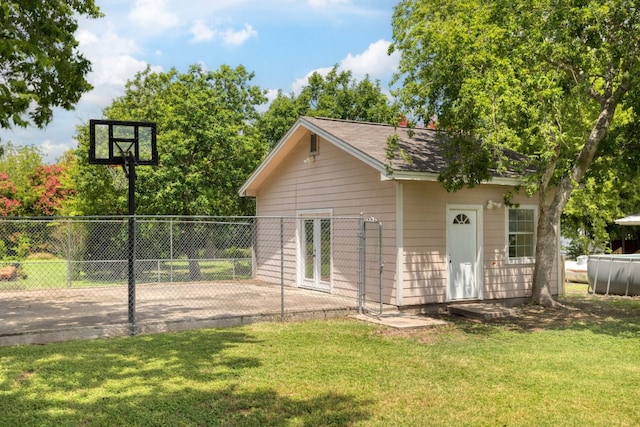 exterior space featuring fence