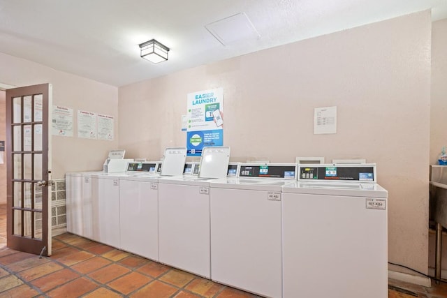 shared laundry area with washer and dryer