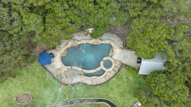 birds eye view of property