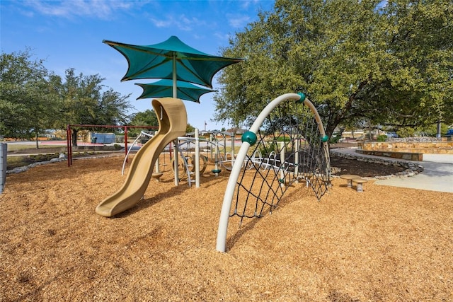 view of community jungle gym