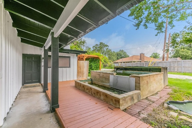 wooden deck with fence