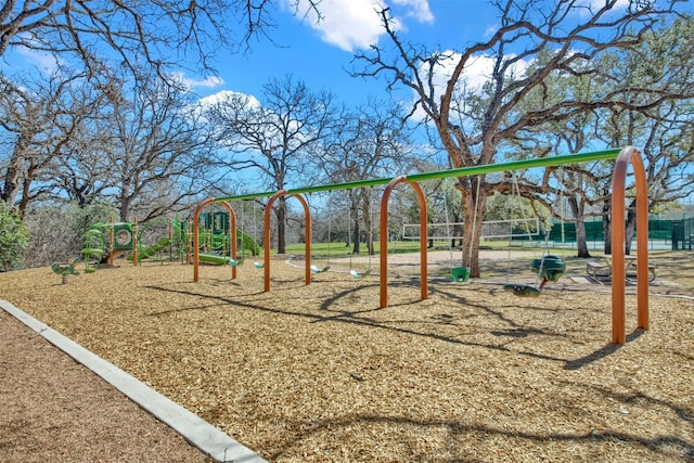 view of community jungle gym