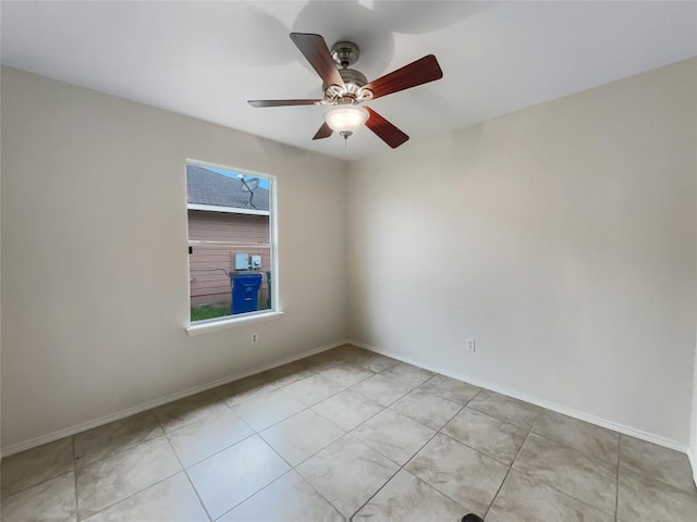 12804 Sago Palm Trl, Elgin, TX 78621 - empty room featuring ceiling fan and light tile patterned floors