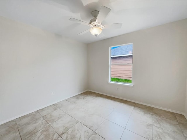 12804 Sago Palm Trl, Elgin, TX 78621 - spare room featuring a ceiling fan and light tile patterned floors