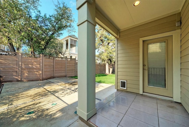 view of patio / terrace with fence