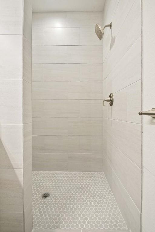 bathroom featuring a shower stall