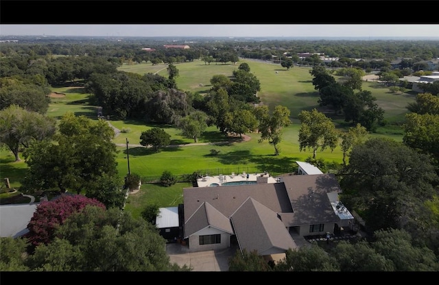 drone / aerial view featuring golf course view