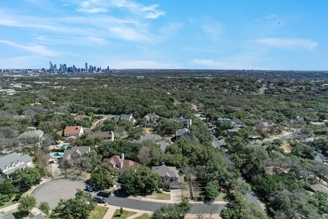 bird's eye view featuring a view of city