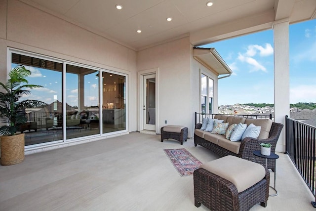 16909 Roselin Dr, Austin, TX 78738 - balcony with an outdoor living space
