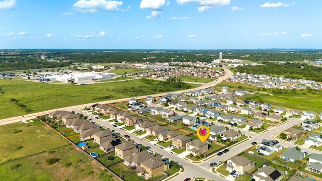 aerial view with a residential view