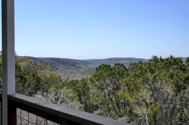 property view of mountains with a forest view