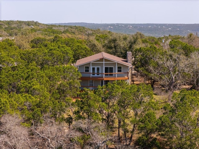 aerial view with a view of trees