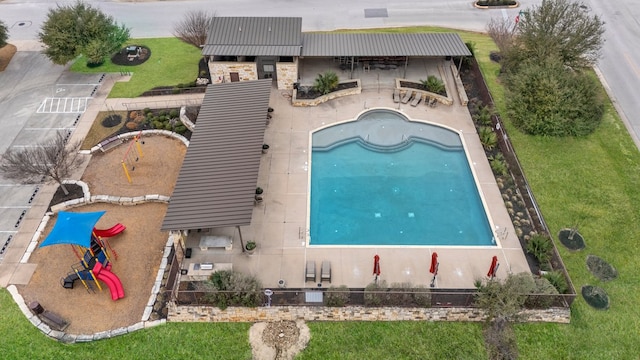 birds eye view of property