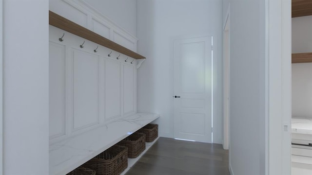 mudroom featuring wood finished floors