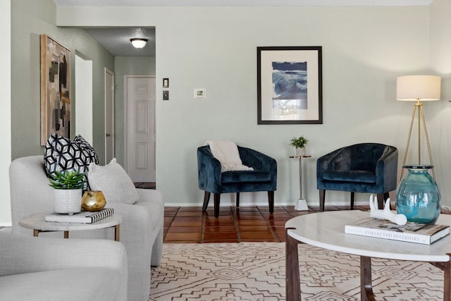 interior space with tile patterned flooring and baseboards