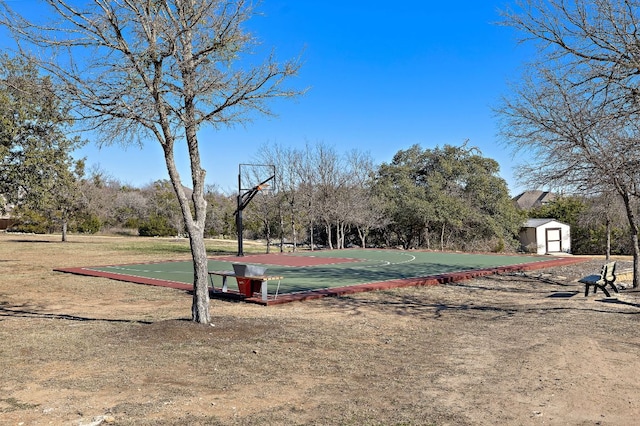 view of sport court with community basketball court