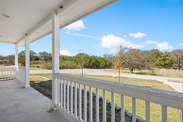 view of patio featuring covered porch