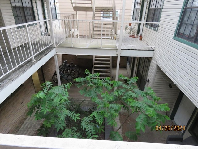 2300 Leon St Unit 202, Austin, TX 78705 - wooden terrace featuring stairway